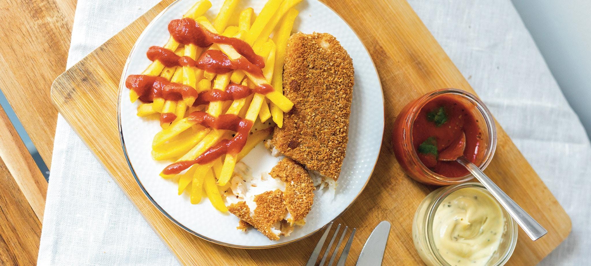 Fish and Chips revisité avec de la Chapelure