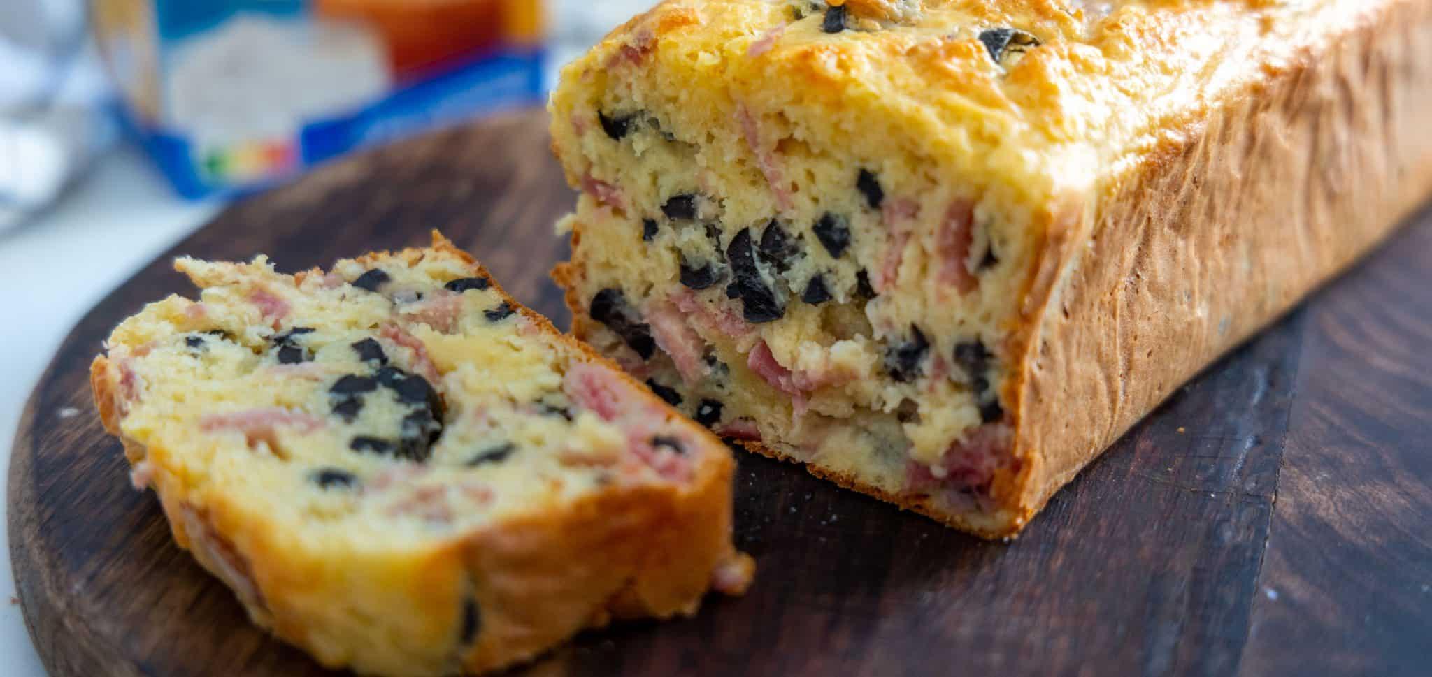 Cake jambon olives
