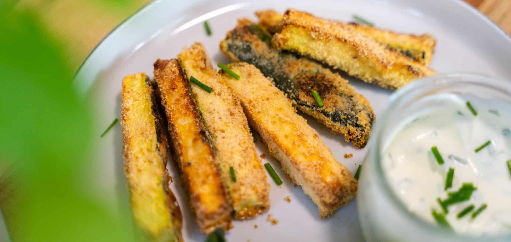 Frites de courgettes au four