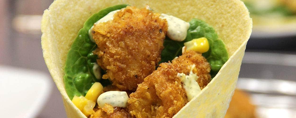 Wrap au poulet à base de maïs